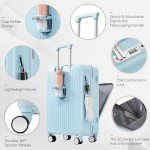 Light Blue 4-Piece Hardshell Luggage Set