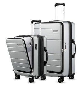 LUGGEX Silver 2-Piece Expandable Luggage Set