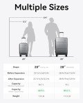 LUGGEX Silver 2-Piece Expandable Luggage Set