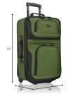 Lightweight 20" Rolling Softside Carry-On Suitcase – Green