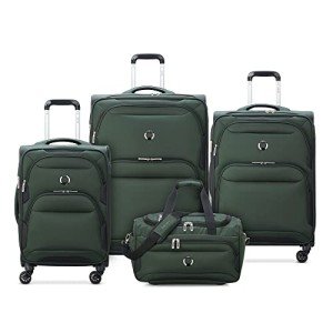 Expandable 4-Piece Softside Luggage Set, Green