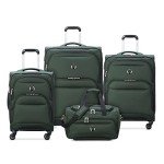 Expandable 4-Piece Softside Luggage Set, Green