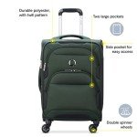 Expandable 4-Piece Softside Luggage Set, Green