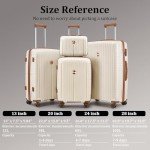 Joyway 6-Piece Hardside Luggage Set - Beige Brown