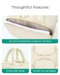 BAGSMART Large Lightweight Travel Toiletry Bag - Beige