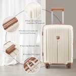 Joyway 6-Piece Hardside Luggage Set - Beige Brown