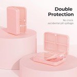 Compact Pill Organizer for Travel - Pink