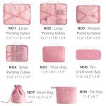 8-Piece Travel Packing Cubes Set for Organizing