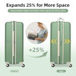 LARVENDER 5-Piece Expandable Hardside Luggage Set