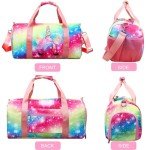 Unicorn Gym Duffle Bag with Shoe Compartment