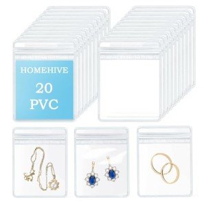 20-Piece Clear Travel Jewelry Organizer Set
