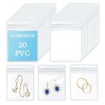 20-Piece Clear Travel Jewelry Organizer Set
