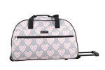 Betsey Johnson 22" Chevron Hearts Duffel Bag