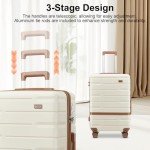 5-Piece Lightweight Hard Shell Luggage Set (Gray)