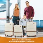 5-Piece Lightweight Hard Shell Luggage Set (Gray)