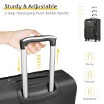 LARVENDER 5-Piece Expandable Softside Luggage Set