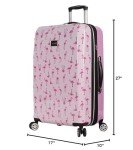 Betsey Johnson 26" Expandable Hardside Luggage - Flamingo Strut