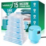 15-Pack Vacuum Storage Bags with Electric Pump