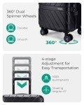 BAGSMART Underseat Carry-On Luggage with Spinner Wheels
