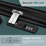 SHOWKOO 3-Piece Hardside Luggage Set, Dark Green