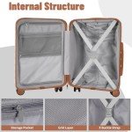 Lightweight 3-Piece Luggage Set with Spinner Wheels