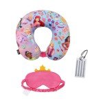 Disney Princess Travel Set: Neck Pillow, Eye Mask, Tag