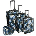 Rockland Polka Dot 4-Piece Softside Luggage Set