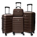 4-Piece Hard Shell Luggage Set with Spinner Wheels