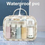 Bluboon 3-Piece Clear Makeup Travel Bag Set