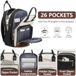 Women's Waterproof Laptop Backpack with USB Charger