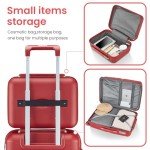 Xurwiin 4-Piece Hard Shell Luggage Set - Wine Red