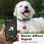 Waterproof Airtag Holder with Keychain - Clear Pink