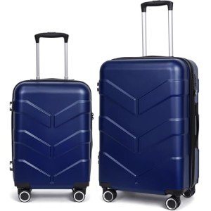 TILYMOL Blue 2-Piece Hardside Luggage Set