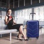 TILYMOL Blue 2-Piece Hardside Luggage Set