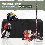 Heavy Duty Multi Pocket Hockey Travel Duffel Bag