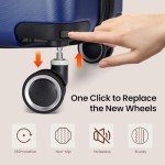 TILYMOL Blue 2-Piece Hardside Luggage Set