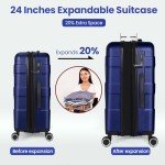 TILYMOL Blue 2-Piece Hardside Luggage Set
