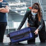 TILYMOL Blue 2-Piece Hardside Luggage Set