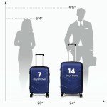 TILYMOL Blue 2-Piece Hardside Luggage Set