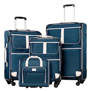 Coolife 4-Piece Expandable Spinner Luggage Set