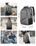 MATEIN Grey Travel Laptop Backpack with USB Port