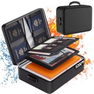 Fireproof Document Organizer with Lock & Storage