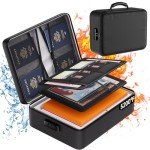 Fireproof Document Organizer with Lock & Storage