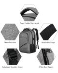 MATEIN Grey Travel Laptop Backpack with USB Port