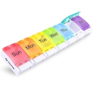 AUVON 7-Day Pill Organizer with Large Compartments