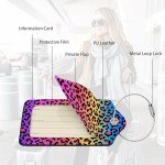 Rainbow Leopard Print Luggage Tags - 2 Pack
