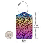 Rainbow Leopard Print Luggage Tags - 2 Pack