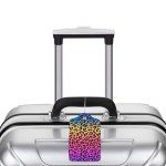 Rainbow Leopard Print Luggage Tags - 2 Pack