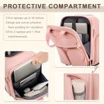 Arcoyard Pink Underseat Carry-On Luggage with Wheels