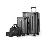 4-Piece Hardside Luggage Set with Tote Bag